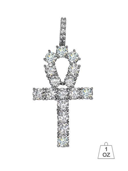 LOOP 4MM CZ Ankh Cross Pendant - Various