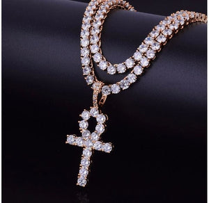 LOOP 4MM CZ Ankh Cross Pendant - Various