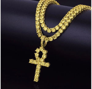 LOOP 4MM CZ Ankh Cross Pendant - Various