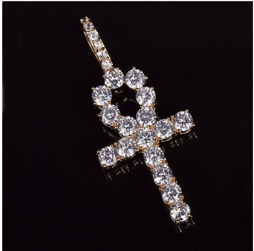 LOOP 4MM CZ Ankh Cross Pendant - Various