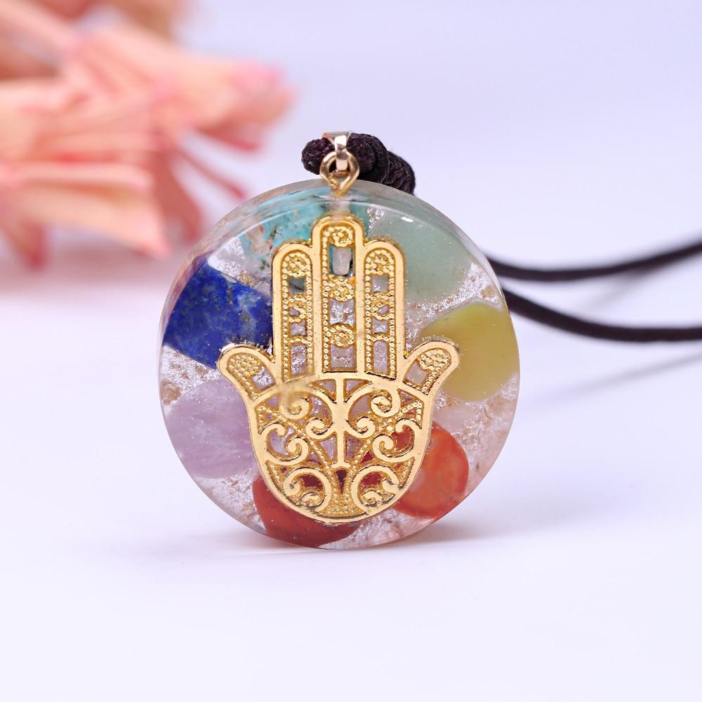 Orgonite Seven Chakra Energy Pendant