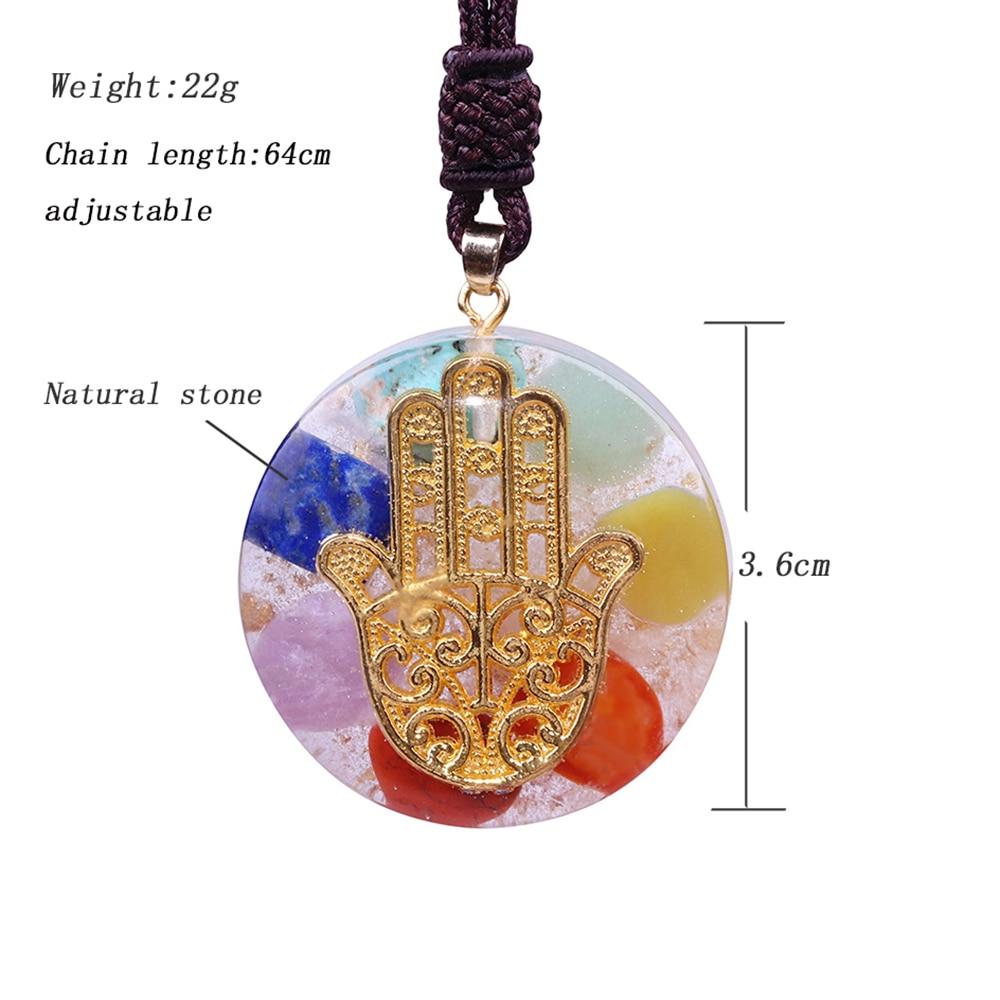 Orgonite Seven Chakra Energy Pendant