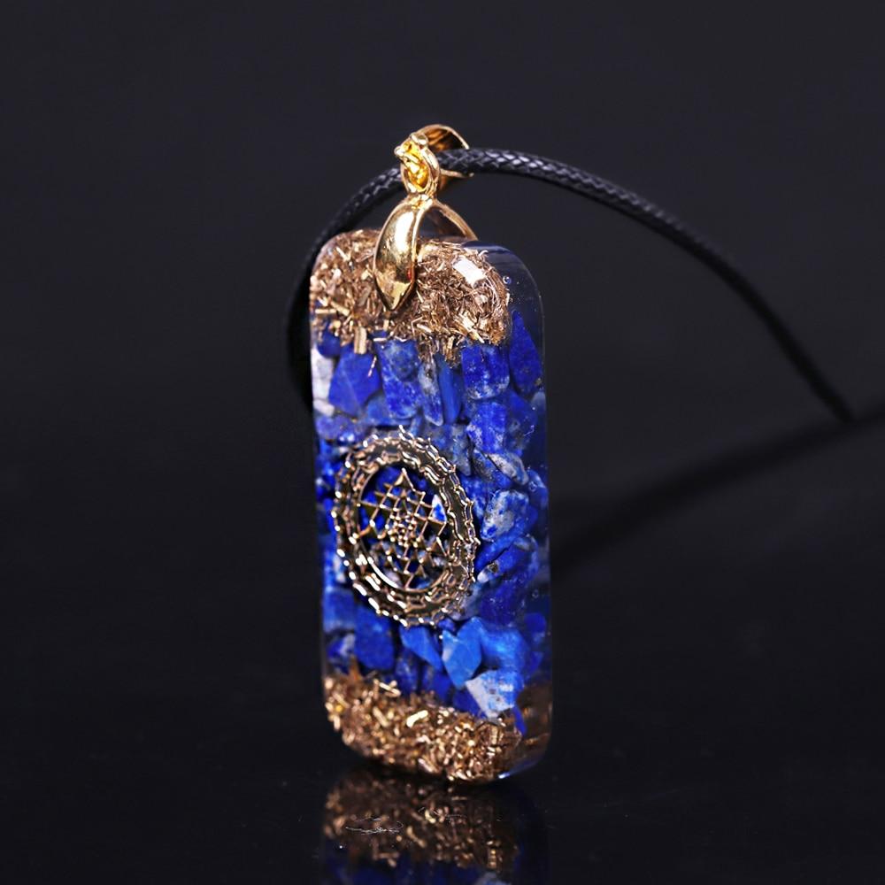 Orgonite Energy Pendant Natural Lapis Lazuli Reiki Energy Necklace