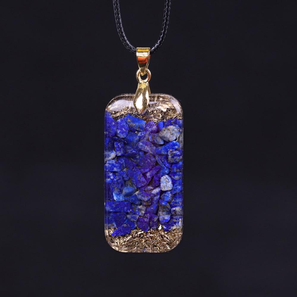 Orgonite Energy Pendant Natural Lapis Lazuli Reiki Energy Necklace